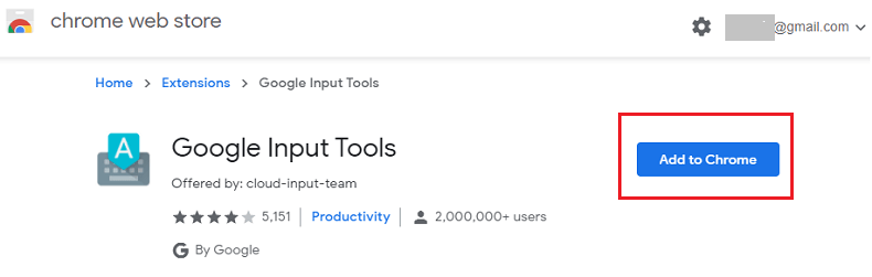 google input tools extension