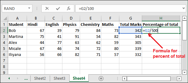 Formula for percentage of total in Excel | Online Tutorials Library ...