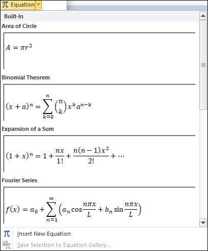 insert equation in word online
