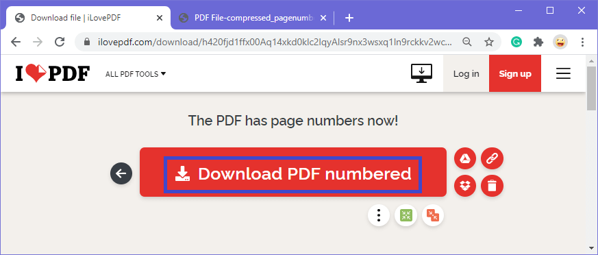 how to add page numbers in pdf file