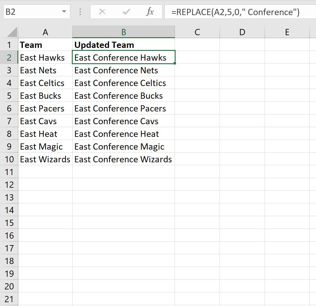 Excel insert character into string