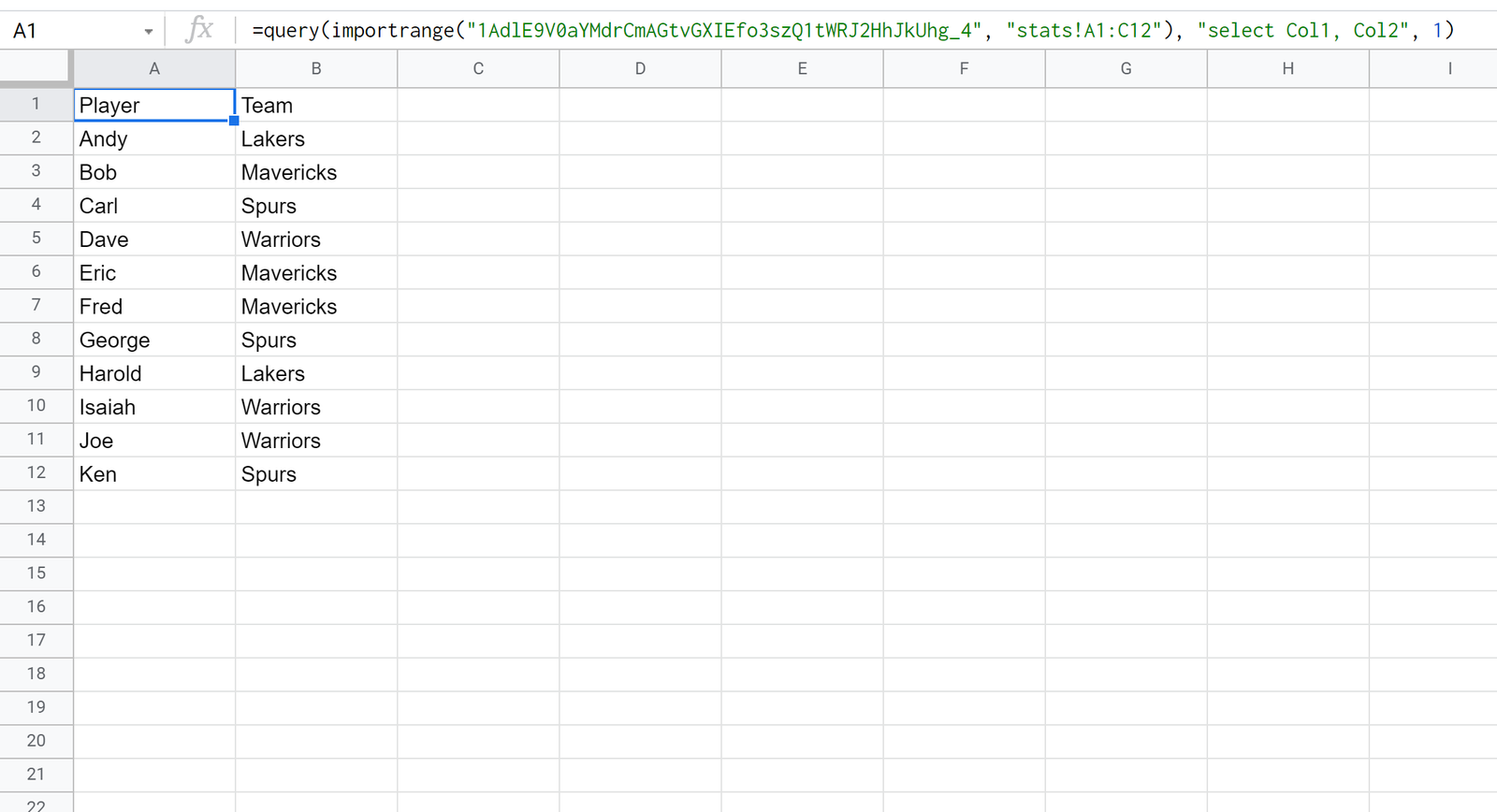 Google Sheets: How To Query From Another Sheet | Online Tutorials ...