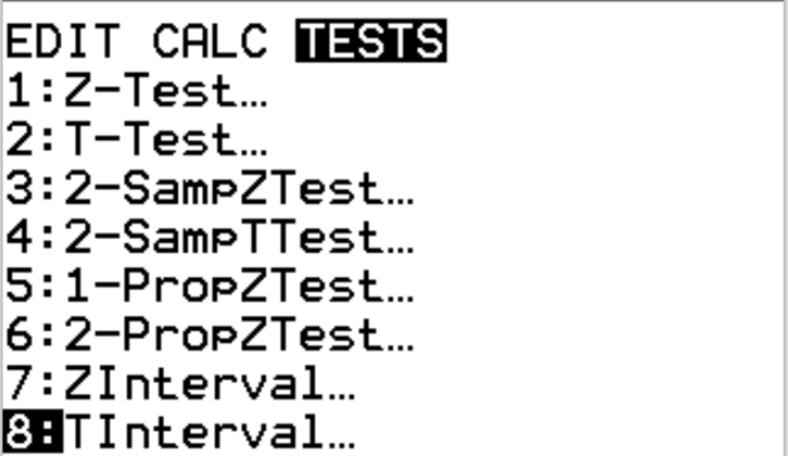 T Interval on TI-84 calculator