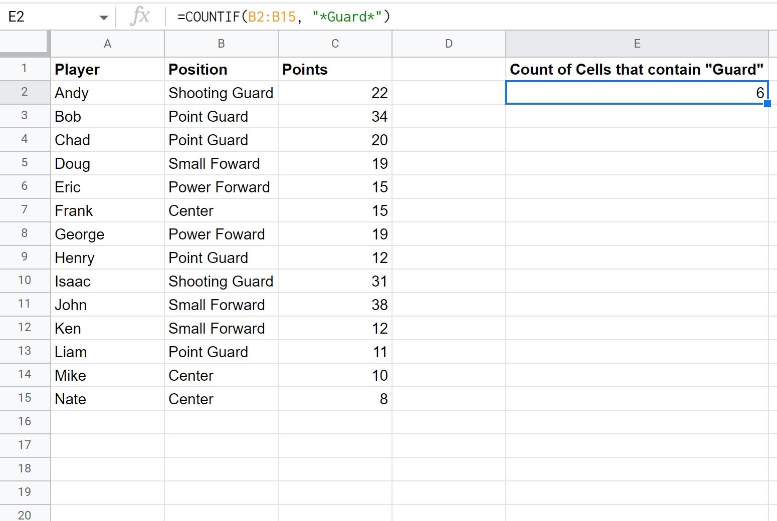 How To Count Specific Words In Google Sheets