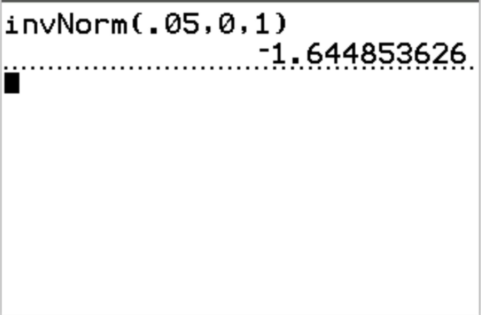 Z critical value for left-tailed test on a TI-84 calculator